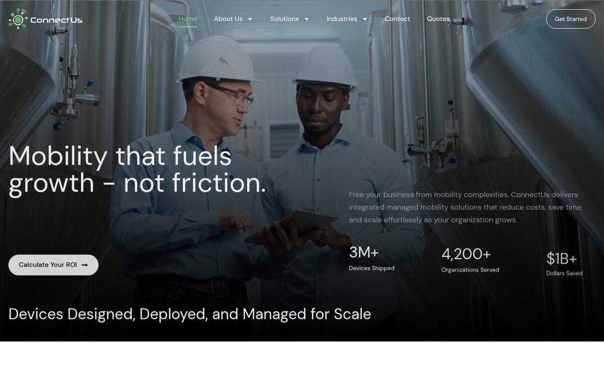 Connect Us Corp homepage